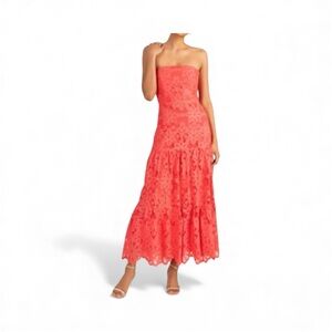 BCBGMaxAzria Melannie Pink Coral Lace Dress 🌸 Size 6